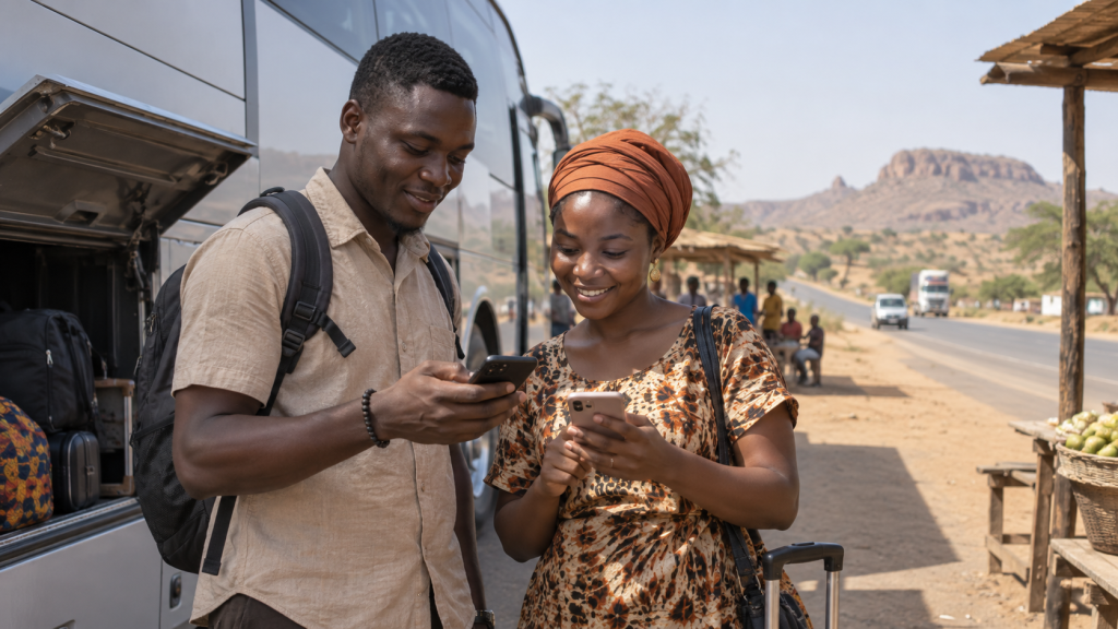 Mobile connectivity illustration for cross-border roaming.