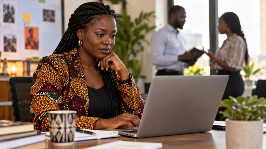 Communications professional reviewing a data-protection checklist.