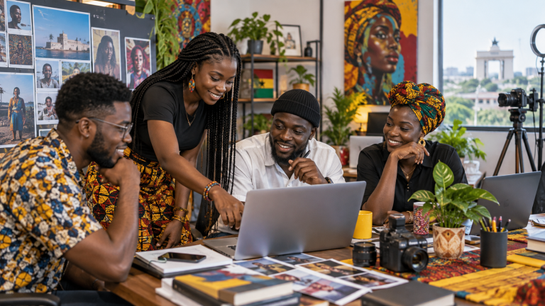 Ghanaian digital strategists adapting social trends for local audiences.