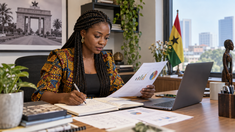 Communications analyst reviewing campaign measurements.